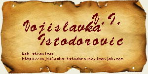 Vojislavka Istodorović vizit kartica